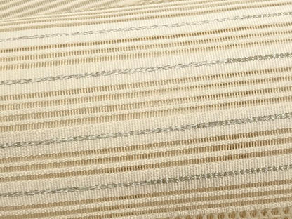 平和屋着物＊夏物　八寸名古屋帯　絽綴れ　横段文　銀糸　正絹　逸品　CABL7446fb