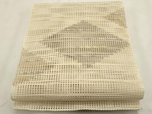 平和屋着物＊夏物　八寸名古屋帯　羅　菱文　正絹　逸品　CABL7447fb