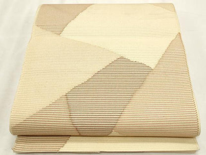 平和屋着物＊夏物　八寸名古屋帯　切り嵌め文　正絹　逸品　CABL7572fb