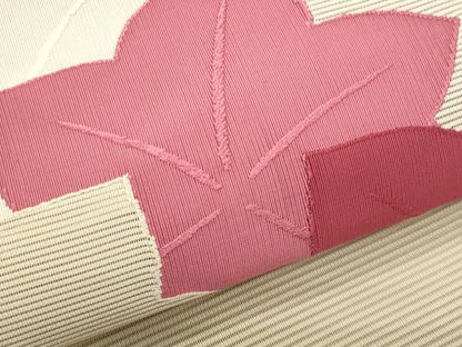平和屋着物＊夏物　八寸名古屋帯　絽綴れ　楓　正絹　逸品　CABL7577fb