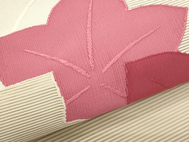 平和屋着物＊夏物　八寸名古屋帯　絽綴れ　楓　正絹　逸品　CABL7577fb