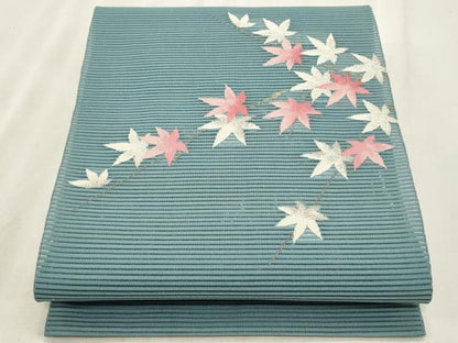 平和屋着物＊夏物　八寸名古屋帯　絽綴れ　枝楓文　金銀糸　正絹　逸品　CABL7581fb