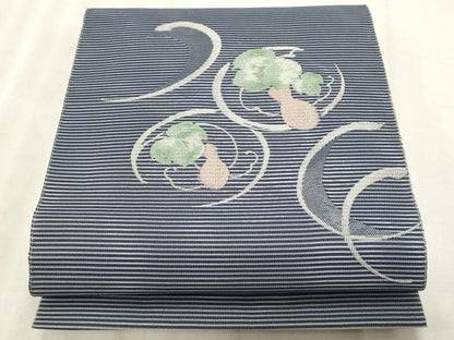 平和屋着物＊夏物　八寸名古屋帯　瓢箪蔦の葉文　銀糸　CABL7582fb