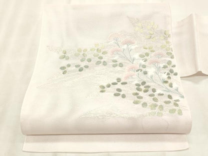 平和屋着物＊夏物　八寸名古屋帯　枝松文　金銀糸　CABL7583fb