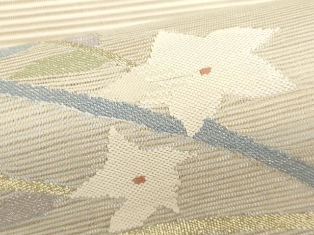 平和屋着物＊夏物　八寸名古屋帯　絽綴れ　桔梗文　金銀糸　正絹　逸品　CABL7587fb