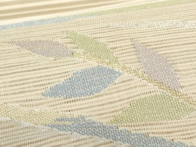 平和屋着物＊夏物　八寸名古屋帯　絽綴れ　桔梗文　金銀糸　正絹　逸品　CABL7587fb