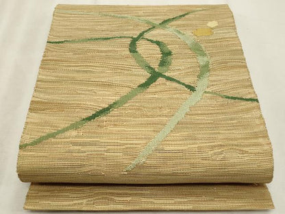 平和屋着物＊夏物　八寸名古屋帯　抽象文様　正絹　逸品　CABL7590fb