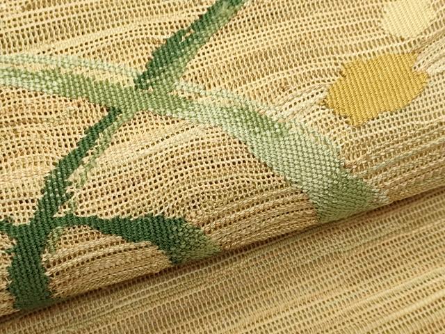 平和屋着物＊夏物　八寸名古屋帯　抽象文様　正絹　逸品　CABL7590fb