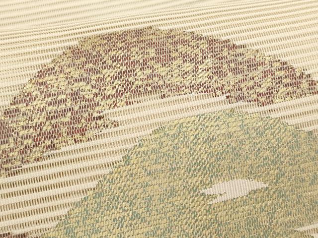 平和屋着物＊夏物　八寸名古屋帯　絽綴れ　抽象文様　正絹　逸品　CABL7595fb