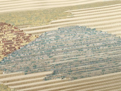 平和屋着物＊夏物　八寸名古屋帯　絽綴れ　抽象文様　正絹　逸品　CABL7595fb
