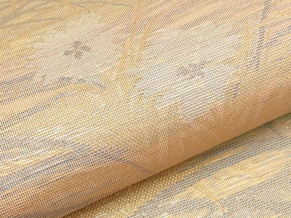 平和屋着物＊夏物　織物一筋名門　織悦　全通柄　本袋帯　撫子　金糸　正絹　逸品　未使用　CABL7619tx