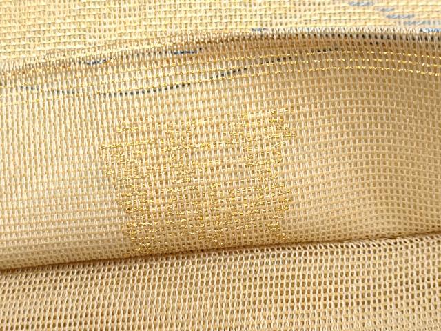 平和屋着物＊夏物　織物一筋名門　織悦　全通柄　本袋帯　撫子　金糸　正絹　逸品　未使用　CABL7619tx