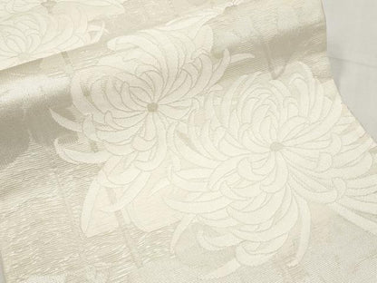 平和屋着物＊夏物　六通柄袋帯　乱菊　銀糸　正絹　逸品　CABL7621tx