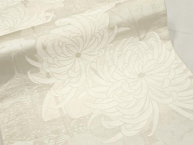 平和屋着物＊夏物　六通柄袋帯　乱菊　銀糸　正絹　逸品　CABL7621tx