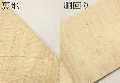 平和屋着物＊夏物　九寸名古屋帯　作家物　手描き　桔梗　CABL7630tx