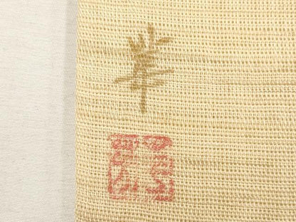 平和屋着物＊夏物　九寸名古屋帯　作家物　手描き　桔梗　CABL7630tx