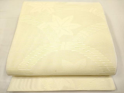平和屋着物＊夏物　八寸名古屋帯　楓文　蒸栗色　CABL7647tx