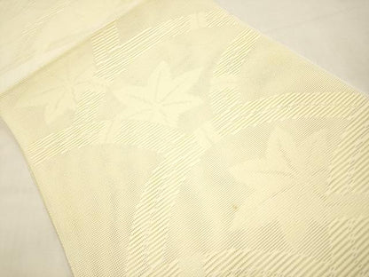 平和屋着物＊夏物　八寸名古屋帯　楓文　蒸栗色　CABL7647tx
