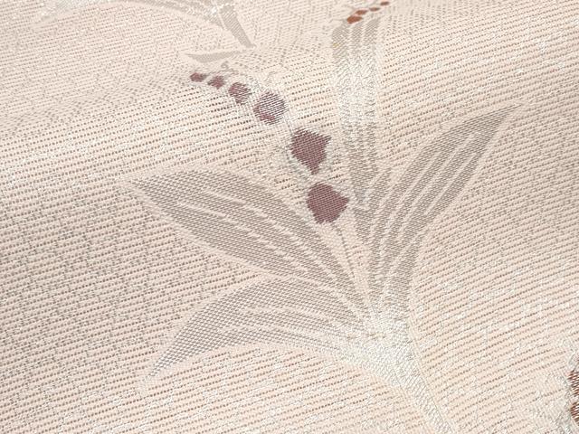平和屋着物＊夏物　六通柄　京袋帯　草花文　銀糸　CABL7665tx
