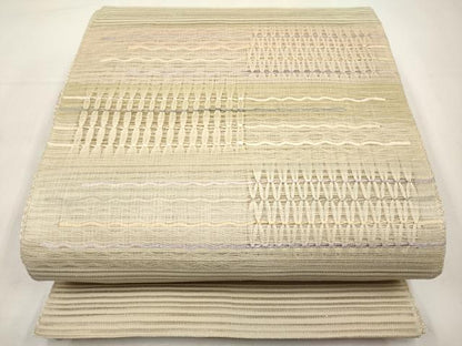 平和屋着物＊夏物　八寸名古屋帯　絽綴れ　横段文　正絹　逸品　CABL7673tx
