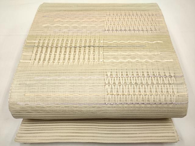 平和屋着物＊夏物　八寸名古屋帯　絽綴れ　横段文　正絹　逸品　CABL7673tx