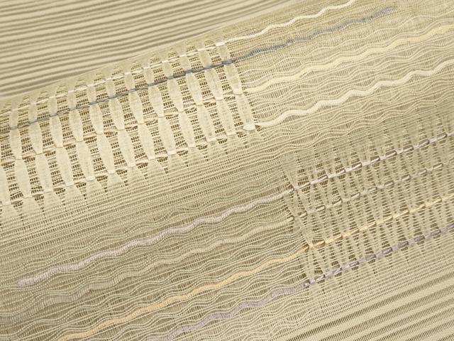 平和屋着物＊夏物　八寸名古屋帯　絽綴れ　横段文　正絹　逸品　CABL7673tx