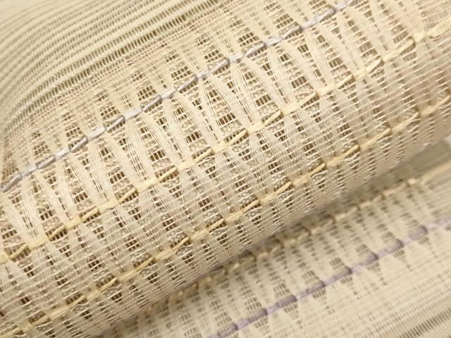 平和屋着物＊夏物　八寸名古屋帯　絽綴れ　横段文　正絹　逸品　CABL7673tx