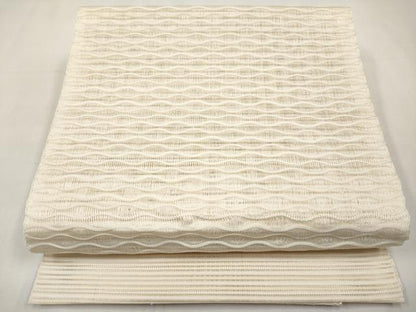 平和屋着物＊夏物　八寸名古屋帯　絽綴れ　よろけ縞　正絹　逸品　CABL7676tx