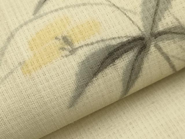 平和屋着物＊夏物　九寸開き名古屋帯　手描き　草花文　正絹　逸品　CABL7680tx