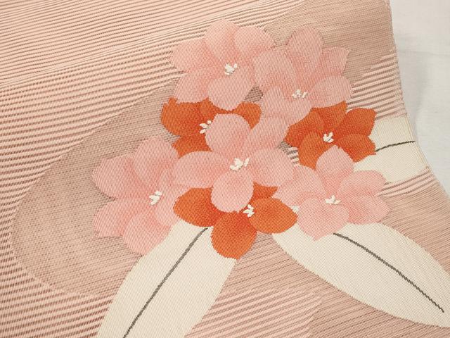 平和屋着物＊夏物　八寸名古屋帯　絽綴れ　草花文　正絹　逸品　CABL7683tx