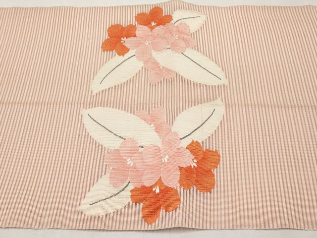 平和屋着物＊夏物　八寸名古屋帯　絽綴れ　草花文　正絹　逸品　CABL7683tx