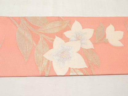 平和屋着物＊夏物　九寸名古屋帯　桔梗　金銀糸　正絹　逸品　CABL7688tx