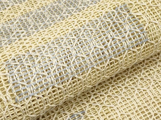 平和屋着物＊夏物　八寸名古屋帯　羅　よろけ縞　正絹　逸品　CABL7699tx