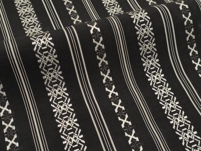 平和屋着物＊夏物　本場筑前博多織　八寸名古屋帯　紗献上　黒地　正絹　逸品　CABL7702tx