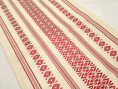 平和屋着物＊夏物　本場筑前博多織　八寸名古屋帯　紗献上　正絹　逸品　CABL7714tx