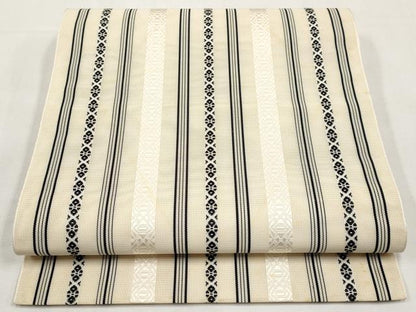 平和屋着物＊夏物　本場筑前博多織　八寸名古屋帯　紗献上　正絹　逸品　CABL7717tx