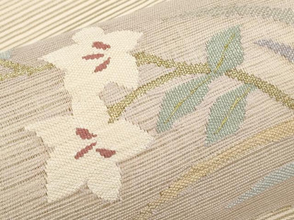 平和屋着物＊夏物　八寸名古屋帯　絽綴れ　桔梗　金糸　正絹　逸品　CABL7738tx