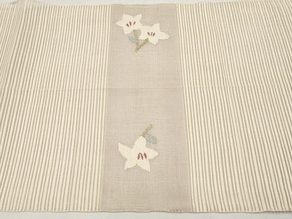 平和屋着物＊夏物　八寸名古屋帯　絽綴れ　桔梗　金糸　正絹　逸品　CABL7738tx