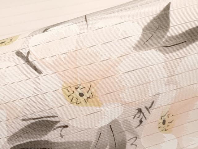 平和屋着物＊夏物　九寸名古屋帯　手描き　枝花文　CABL7740tx