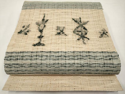 平和屋着物＊夏物　八寸名古屋帯　抽象文　正絹　逸品　CABL7752tx