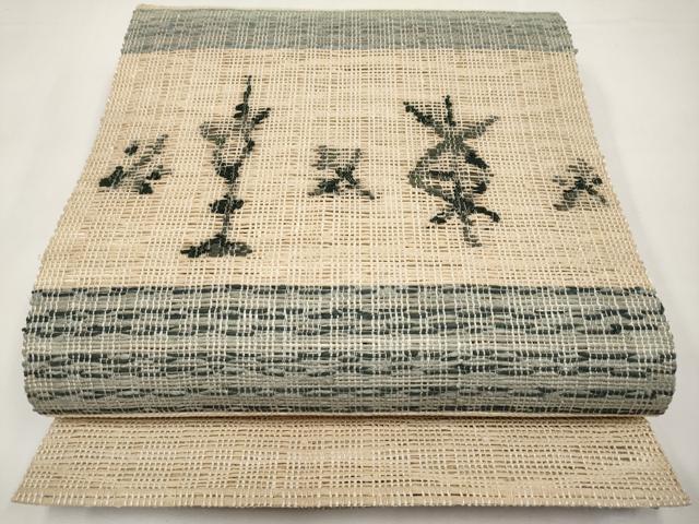 平和屋着物＊夏物　八寸名古屋帯　抽象文　正絹　逸品　CABL7752tx