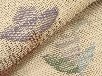 平和屋着物＊夏物　1854年創業　帯屋捨松　八寸名古屋帯　草花文　正絹　逸品　CABL7763tx