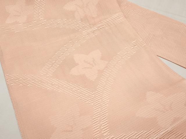 平和屋着物＊夏物　八寸名古屋帯　桔梗　赤香色　CABL7770tx