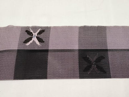 平和屋着物＊夏物　八寸名古屋帯　格子花文　正絹　逸品　未使用　CABL7771tx