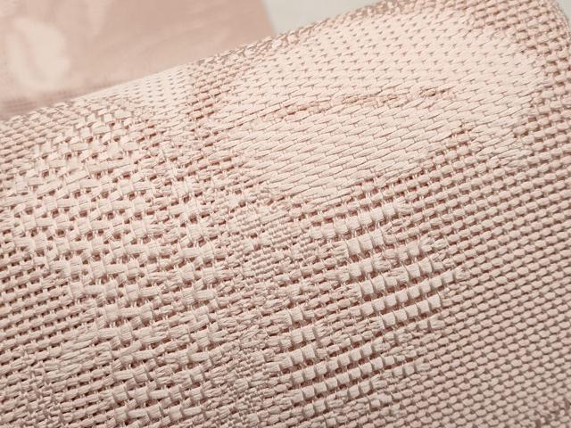 平和屋着物＊夏物　八寸名古屋帯　流水草花文　一斤染色　正絹　逸品　CABL7773tx