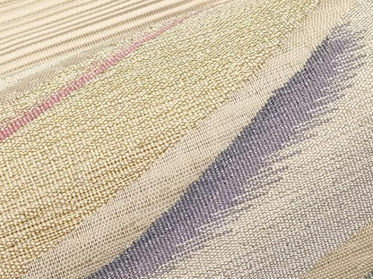 平和屋着物＊夏物　八寸名古屋帯　絽綴れ　霞文　金銀糸　正絹　逸品　CABL7774tx