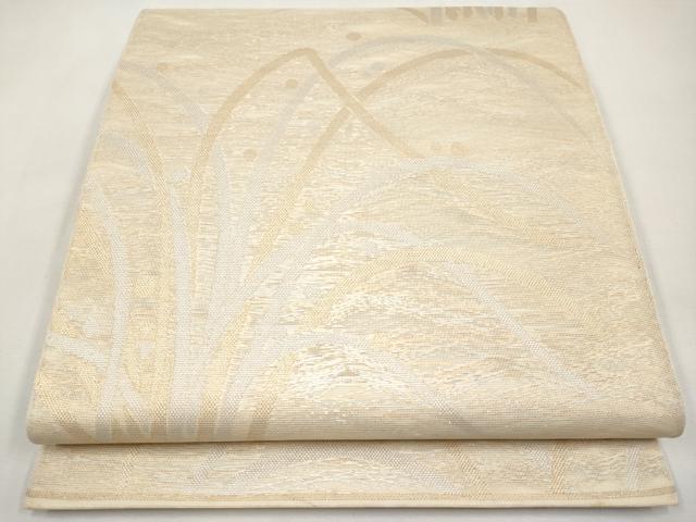 平和屋着物＊夏物　織物一筋名門　織悦　全通柄　本袋帯　草木文　金銀糸　正絹　逸品　CABL7781tx
