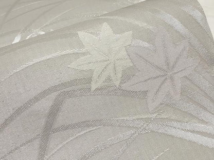 平和屋着物＊夏物　六通柄袋帯　楓　銀糸　正絹　逸品　CABL7783tx