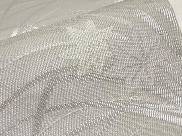 平和屋着物＊夏物　六通柄袋帯　楓　銀糸　正絹　逸品　CABL7783tx
