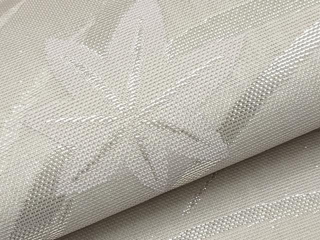 平和屋着物＊夏物　六通柄袋帯　楓　銀糸　正絹　逸品　CABL7783tx